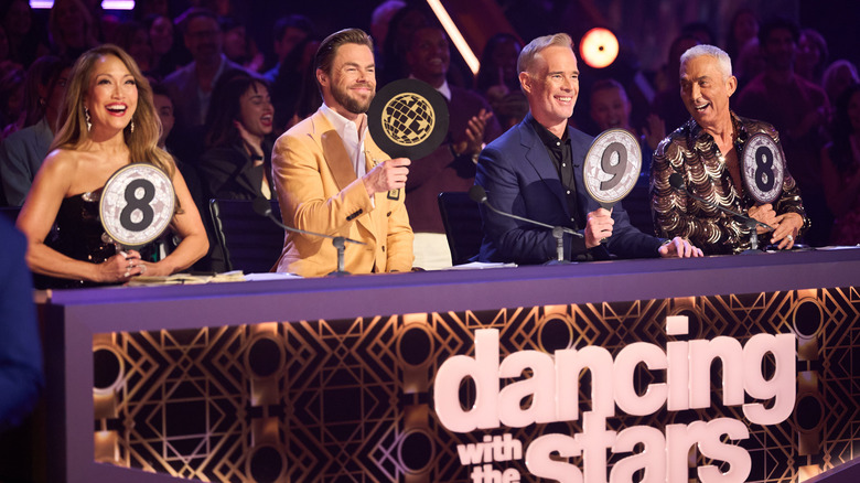 Carrie Ann Inaba, Derek Hough, Joe Buck and Bruno Tonioli on Dancing With the Stars