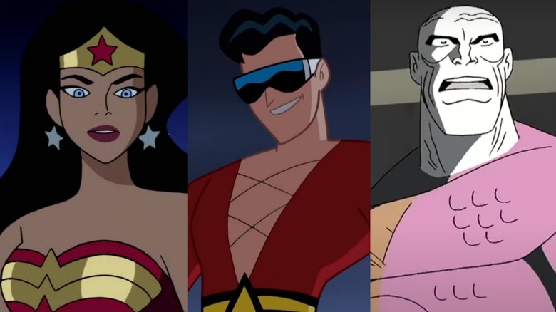 Wonder Woman on Justice League Unlimited, Plastic Man on Justice League Action, and Metamorpho on Justice League