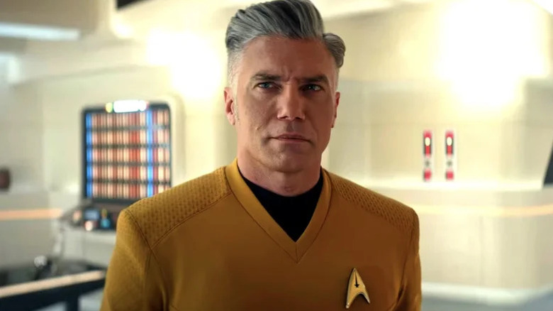 Christopher Pike looking stoic
