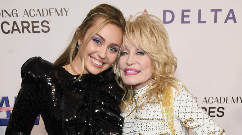 Miley Cyrus and Dolly Parton