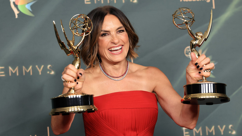 Mariska Hargitay holds two Emmys