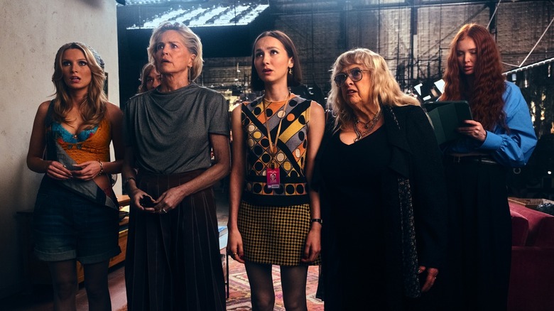Patty, Lexi and crew members in Euphoria