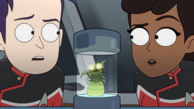 Brad Boimler and Beckett Mariner looking confused on Star Trek: Lower Decks