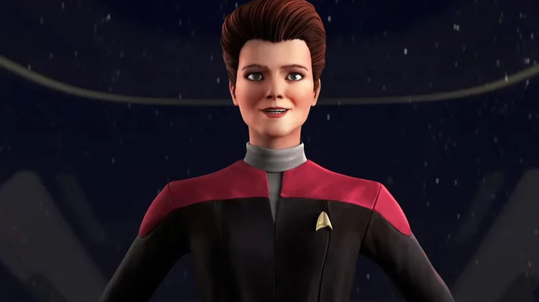 Captain Janeway in Starfleet uniform on Star Trek: Prodigy