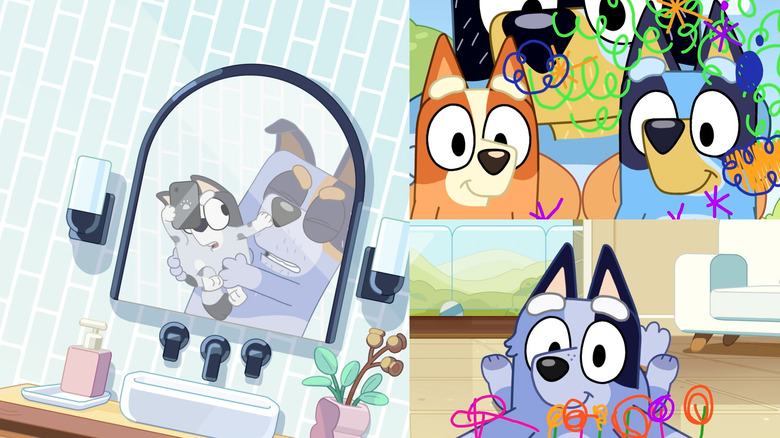 Muffin trying to Facetime on Bluey