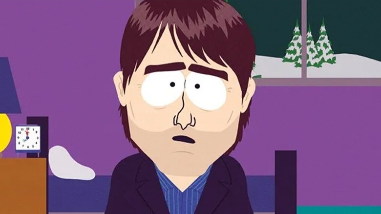 Tom Cruise looking concerned in Stan's bedroom on South Park