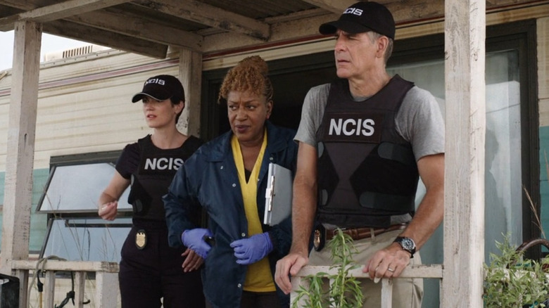 Dwayne Cassius Pride (Scott Bakula), Loretta Wade (CCH Pounder), and Meredith Brody (Zoe McLellan) looking serious in NCIS: New Orleans