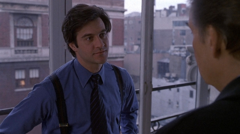 Gibson (Ross Partridge) gets interrogated in Law & Order