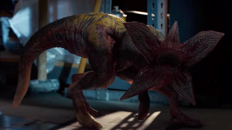 A juvenile Demo-Dog opens its mouth in Stranger Things