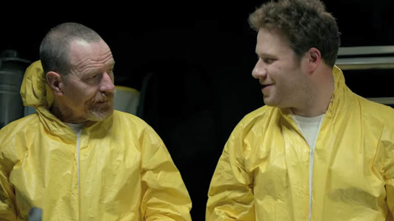 Walter White and Seth Rogen in Funny Or Die sketch
