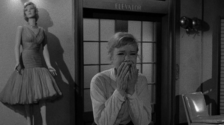 Marsha White (Anne Francis) screams in The Twilight Zone