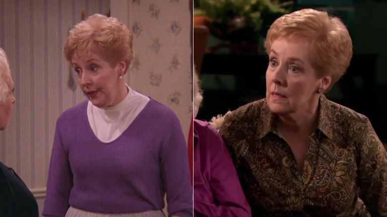 A side-by-side photo of Georgia Engel in Everybody Loves Raymond and Hot in Cleveland.