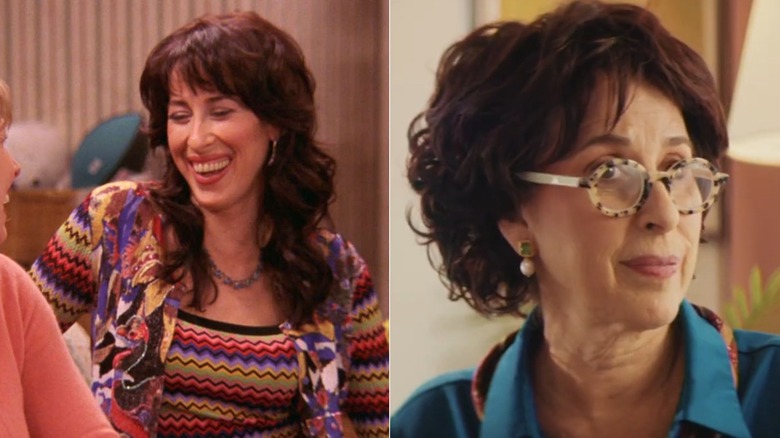 A side-by-side photo of Maggie Wheeler in Everybody Loves Raymond and Being Dead Should Be Easy.
