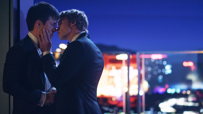 Connor Storrie as Ilya Rozanov and Hudson Williams as Shane Hollander on HBO Max's Heated Rivalry