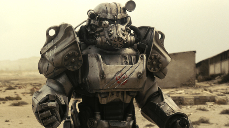 Maximus in a power armor suit in Fallout
