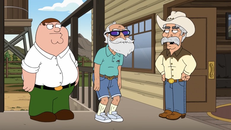 Peter, Old West, and Wild West together in Family Guy's Season 21 episode "Old West"