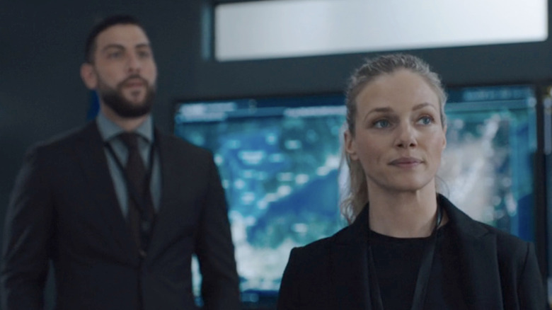 Zeeko Zaki and guest star Tracy Spiridakos in FBI Season 2