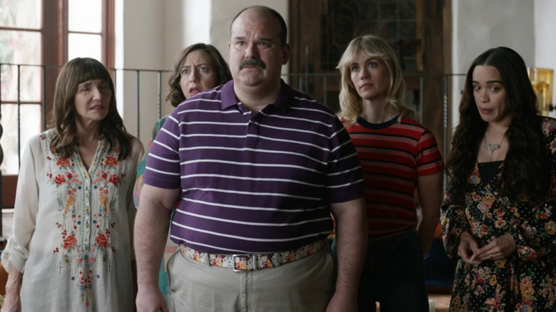 Characters from The Last Man On Earth all looking flummoxed