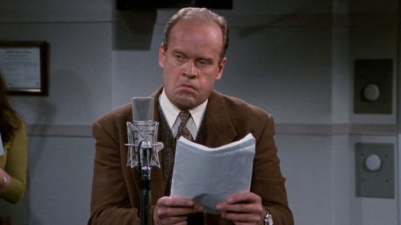 Kelsey Grammer as Dr. Frasier Crane grimacing in Frasier