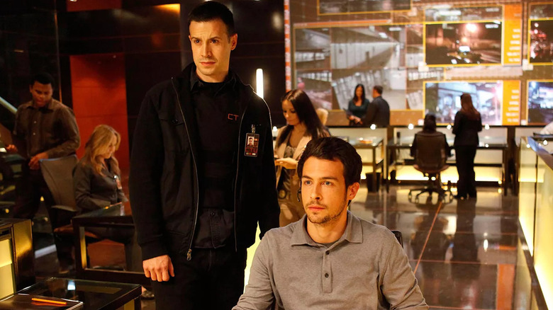 Cole Ortiz and Arlo Glass looking intense in a control room on 24.