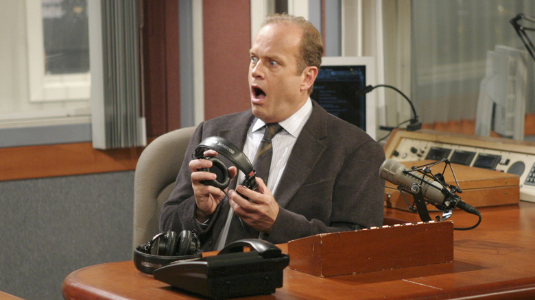 Dr. Frasier Crane looking shocked at his desk