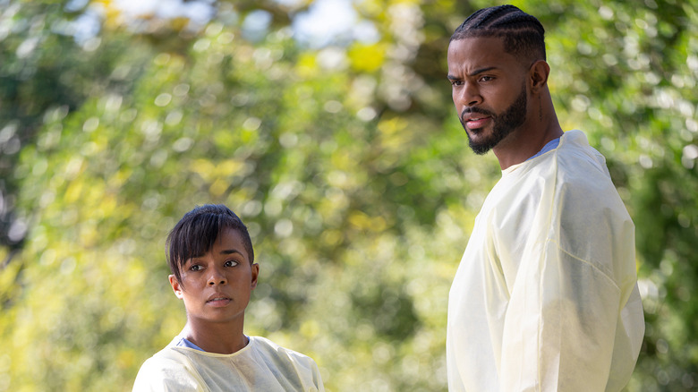 Simone and Wes in Grey's Anatomy Season 22 Episode 6