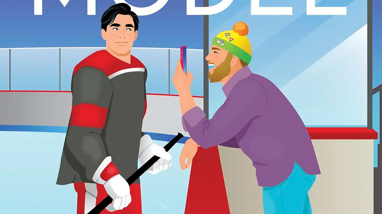 Troy Barrett and Harris Drover on the cover of Rachel Reid's Role Model
