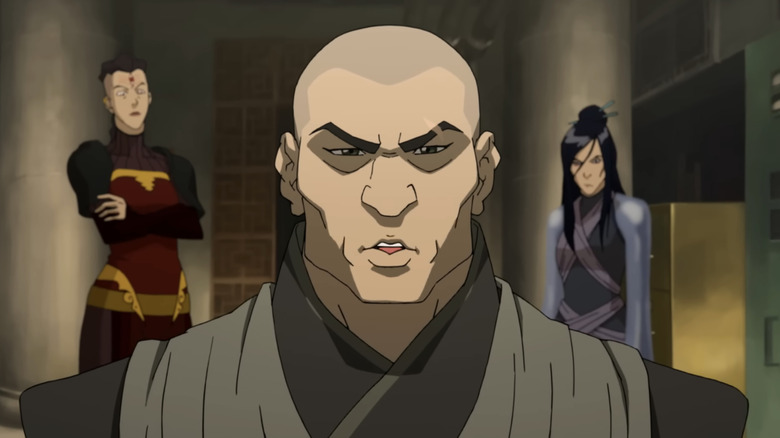 Zaheer, the villain Henry Rollins voices in "The Legend of Korra" looking menacing