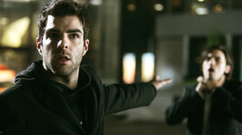 Sylar grabs Peter Petrelli with telekinesis on Heroes (2006-2010)
