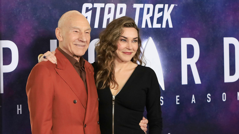 Patrick Stewart and Sunny Ozell at premiere of "Star Trek: Picard"