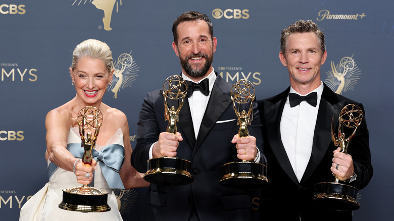 The cast of "The Pitt" celebrating their Emmy wins in 2025