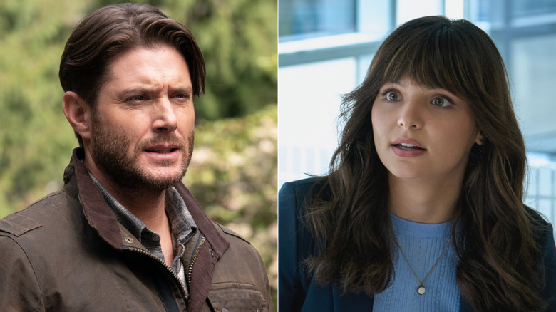 Jensen Ackles as Russell Shaw & Cassady McClincy Zhang as Mel Day in Tracker