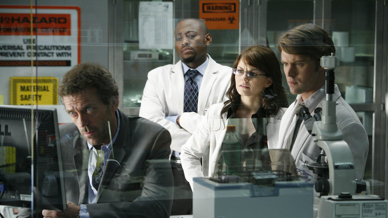 Gregory House, Eric Foreman, Allison Cameron and Robert Chase on House