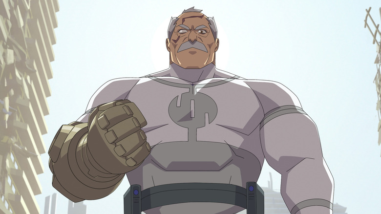 Conquest floating in the air in Invincible.
