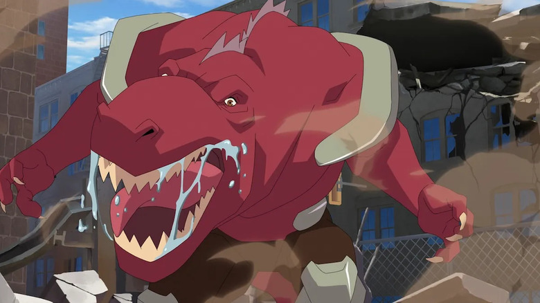 Dinosaurus roaring in Invincible.