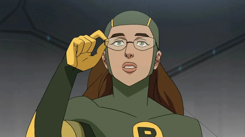 Shrinking Rae wearing glasses in Invincible.