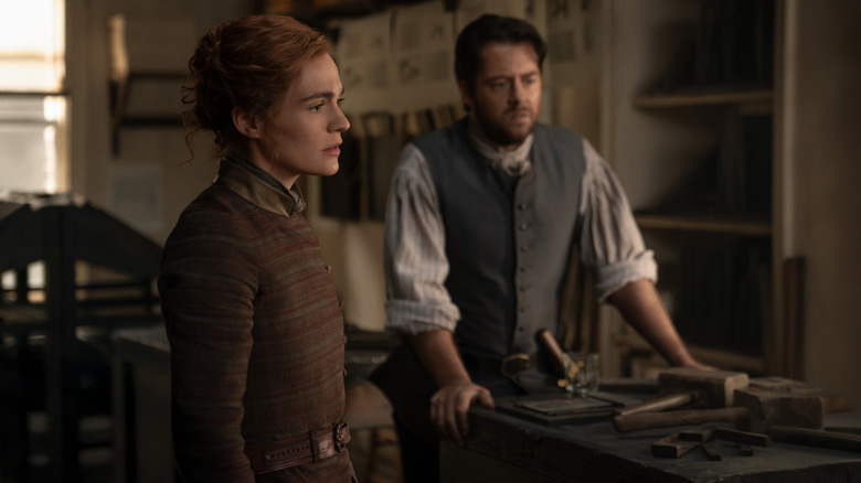 Brianna and Roger in Outlander