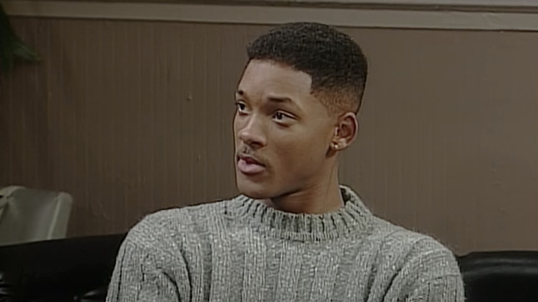 Will Smith's Will Smith looks to his right in closeup in The Fresh Prince of Bel-Air
