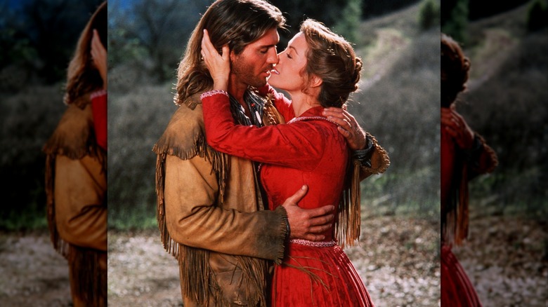 Byron and Dr. Quinn about to kiss