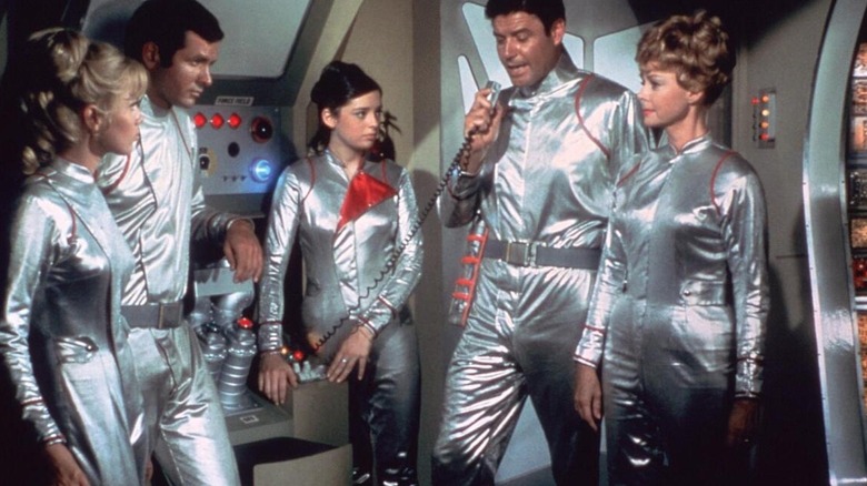The silver-suited Robinson family on "Lost in Space"