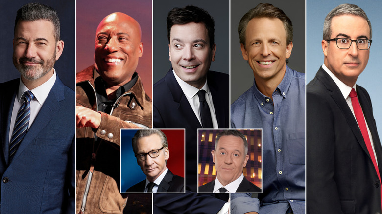 Jimmy Kimmel, Byron Allen, Jimmy Fallon, Seth Meyers, John Oliver, Bill Maher & Greg Gutfeld