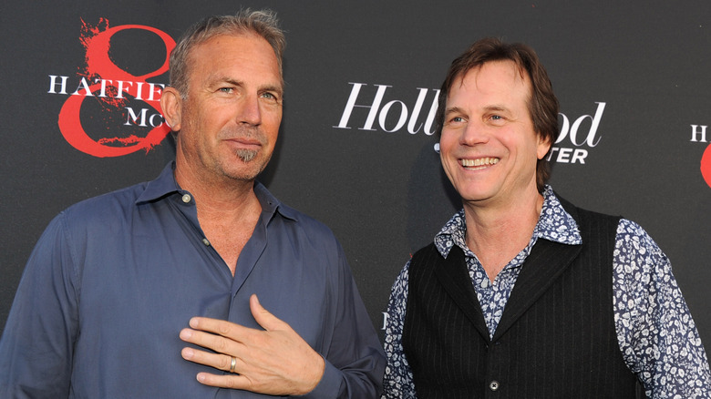 "Hatfields & McCoys" stars Kevin Costner and Bill Paxton on the red carpet