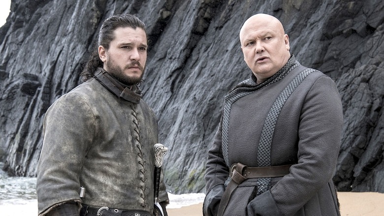 Jon Snow and Varys in Game of Thrones