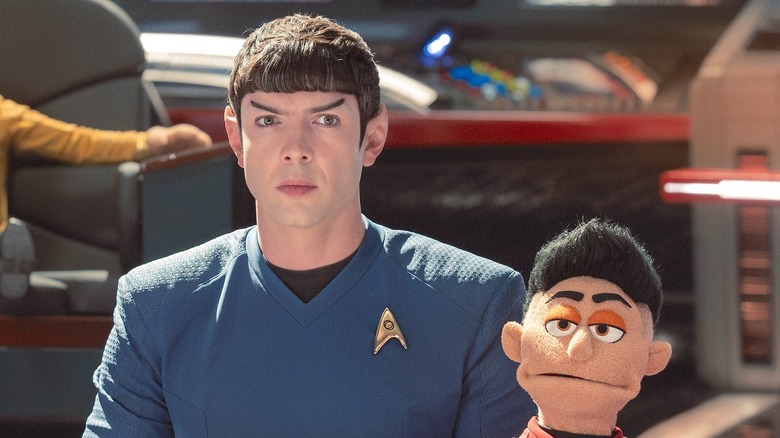 Spock and Puppet Ortegas on Star Trek: Strange New Worlds