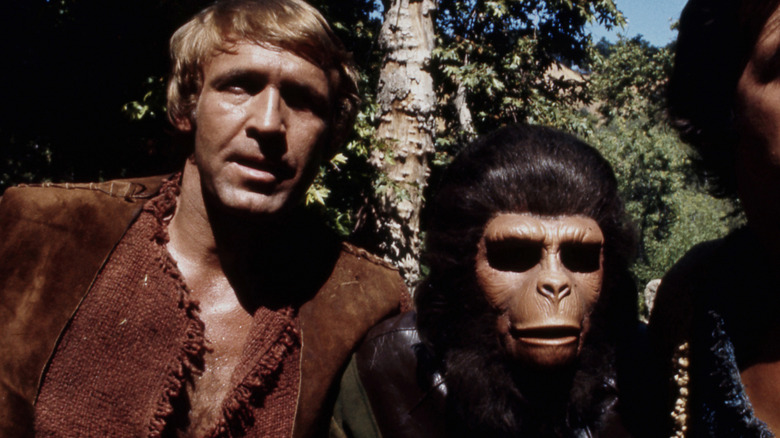Ron Harper, on the left, in "The Planet of the Apes" TV show