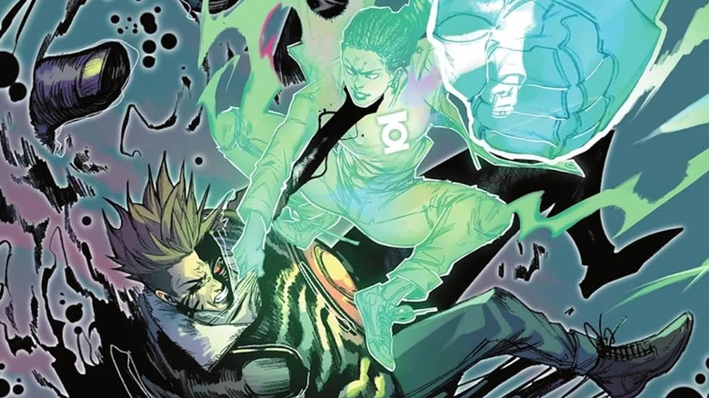 Sojo Mullien fighting Hal Jordan in the Absolute Green Lantern series