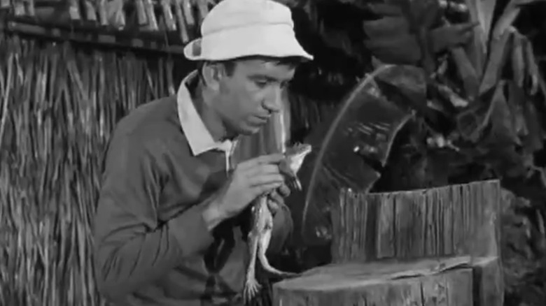 Gilligan and a frog voiced by Mel Blanc in "Gilligan's Island"