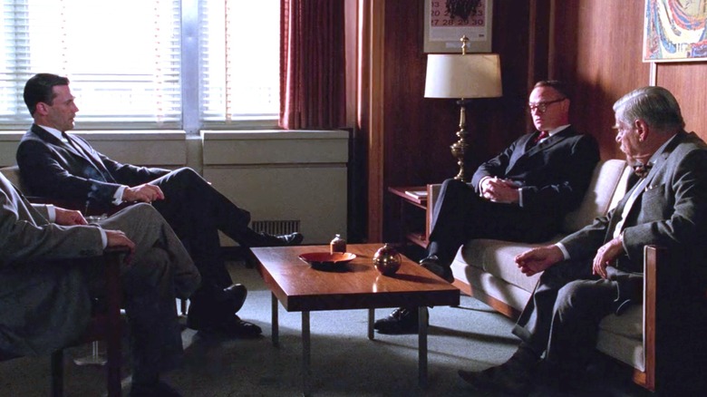 Roger, Don, Lane, and Bert have a meeting in "Mad Men"