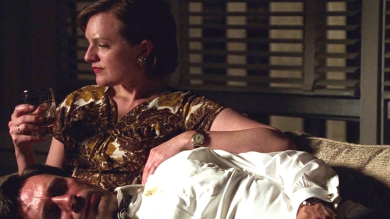 Peggy cradles Don in "Mad Men"