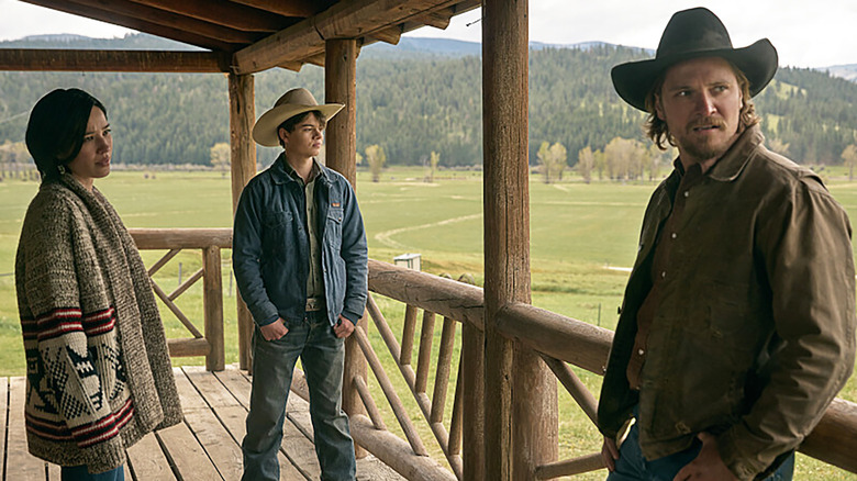 Monica, Tate and Kayce Dutton on Yellowstone